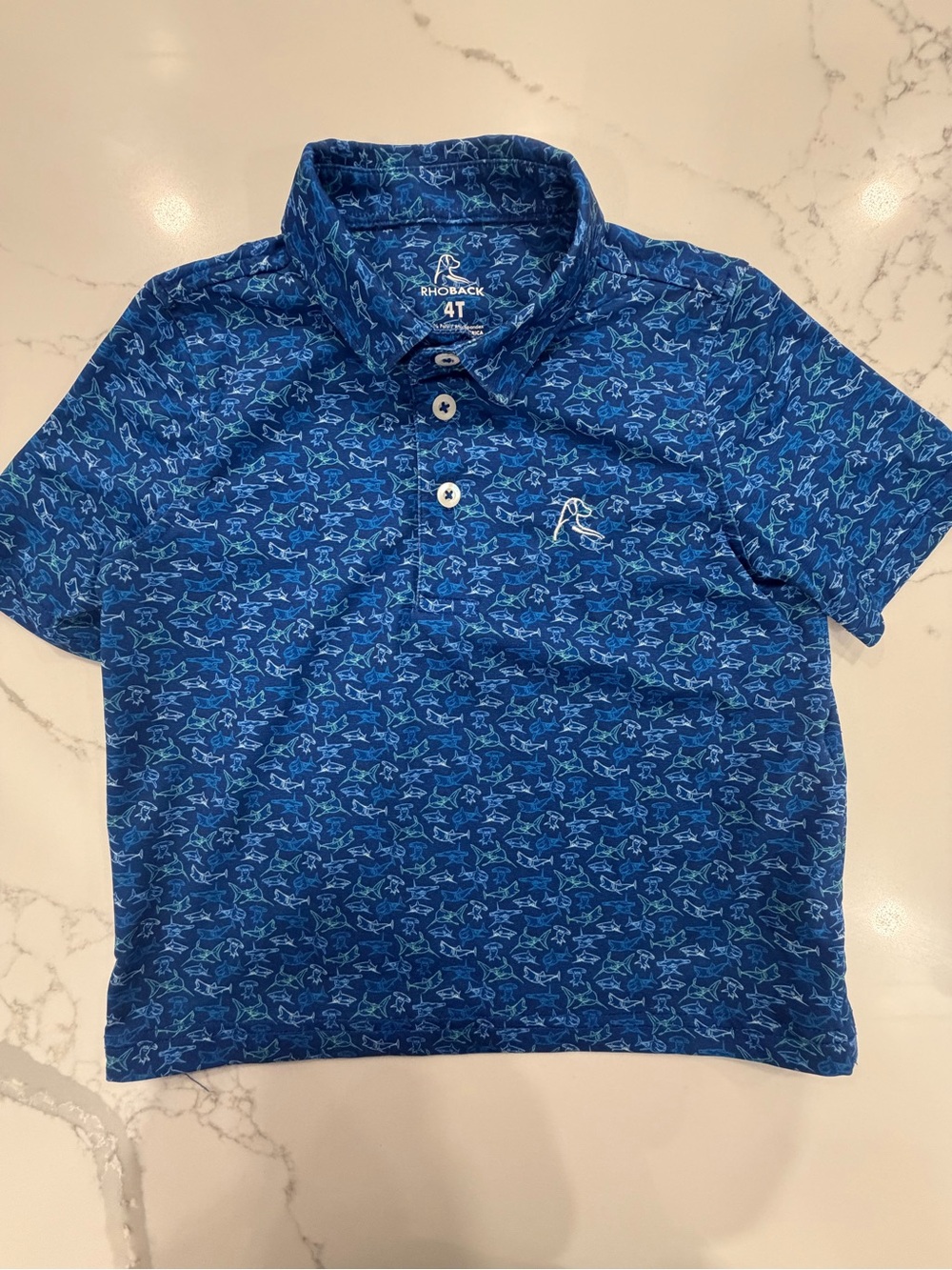 Rhoback Kids Blue Shark Polo